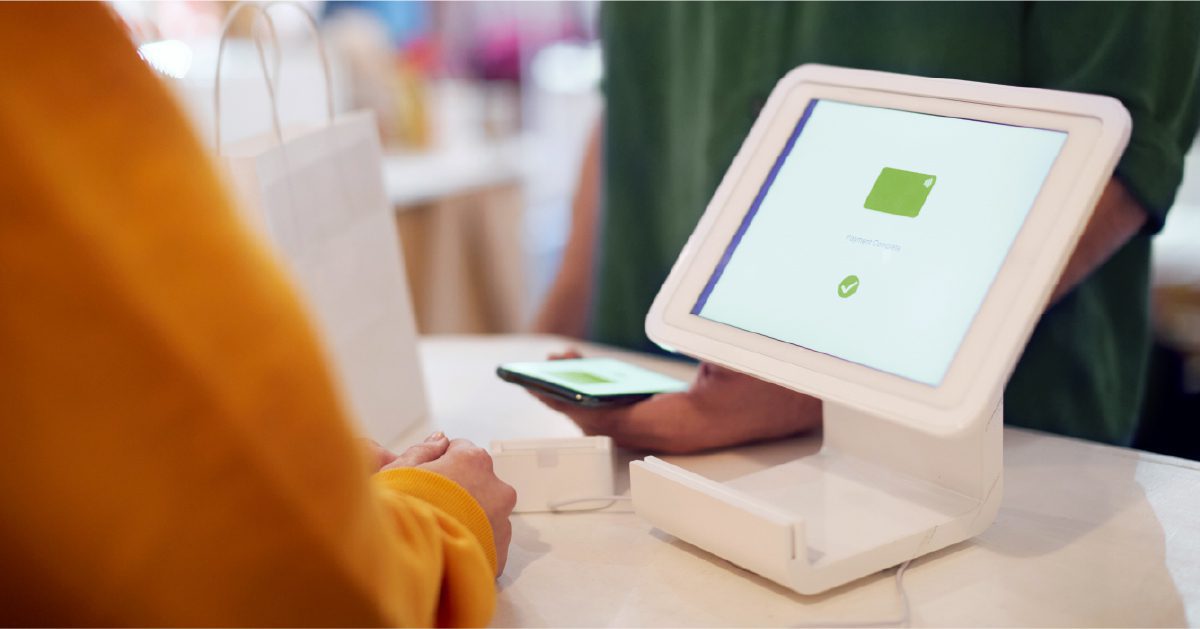 A retail store using a modern Shopify POS system