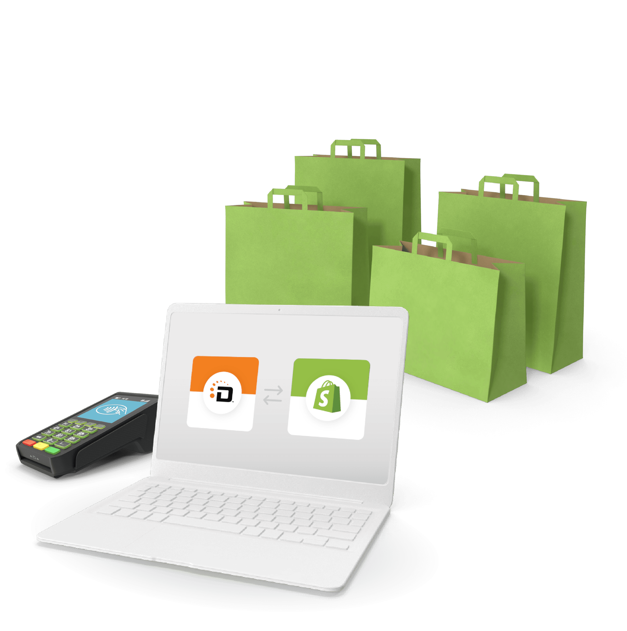 Screenshot of the Deposco user interface showing inventory management, integrated with Shopify.
